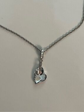 Forever Crystals and Jewelry Crystal Heart Pendant Necklace - NWOT